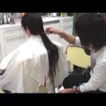 【HairAngel17 無料動画】腰まで伸びる超ロングヘアの女性が大胆カットのショートヘアに！